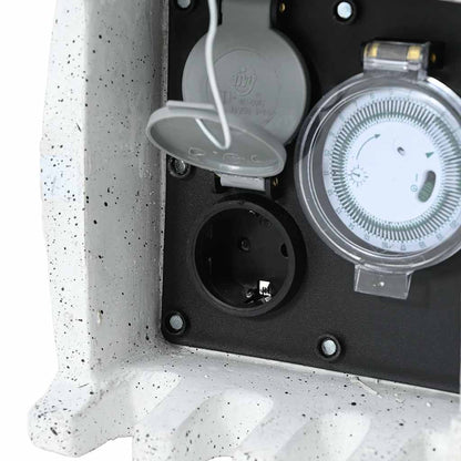 Gartensteckdosen mit Zeitschaltuhr Stein-Optik