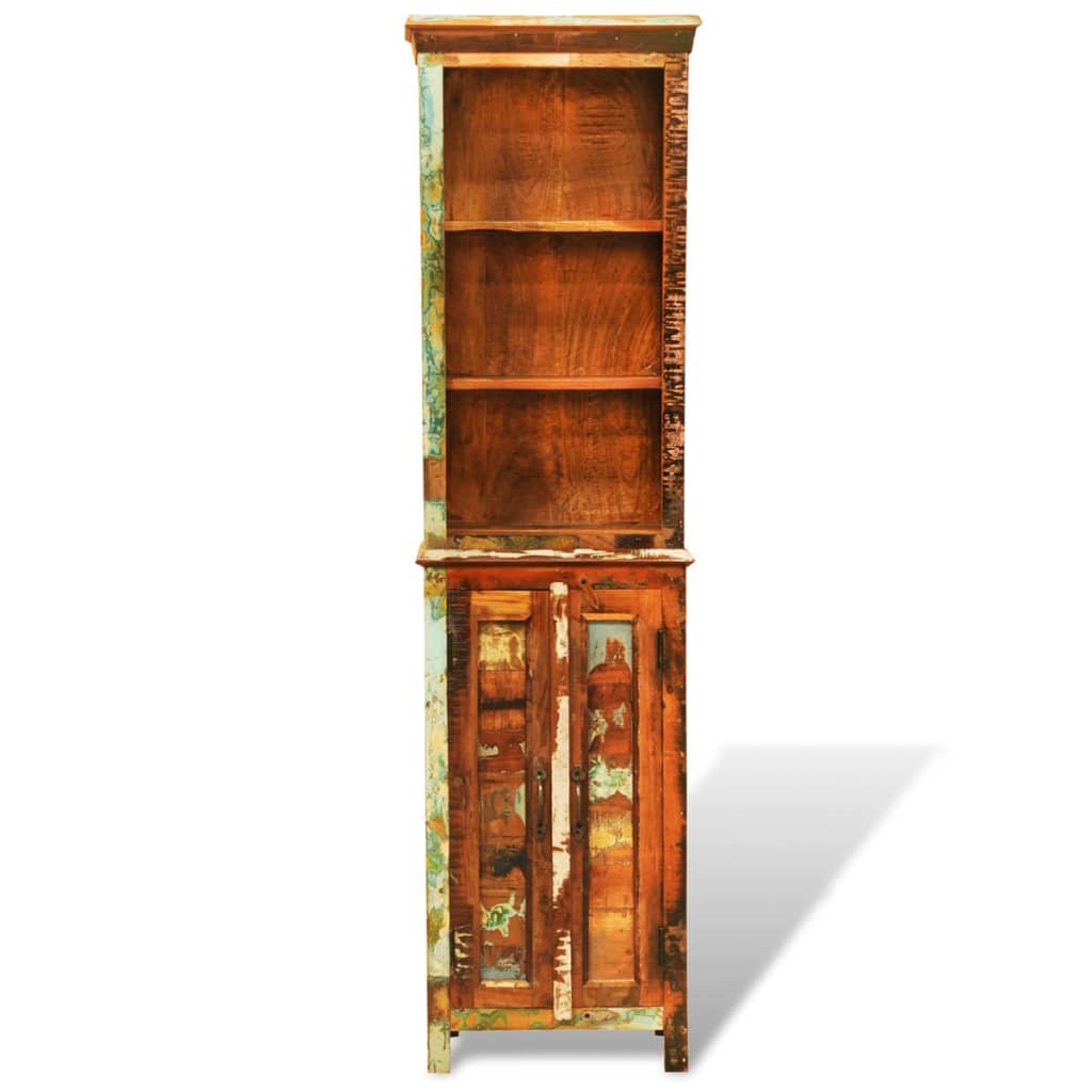 vidaXL Bücherregal Altholz Massivholz Vintage