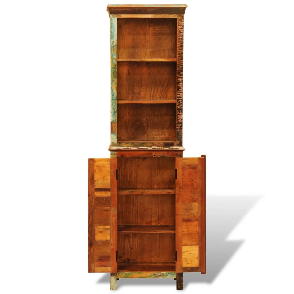 vidaXL Bücherregal Altholz Massivholz Vintage
