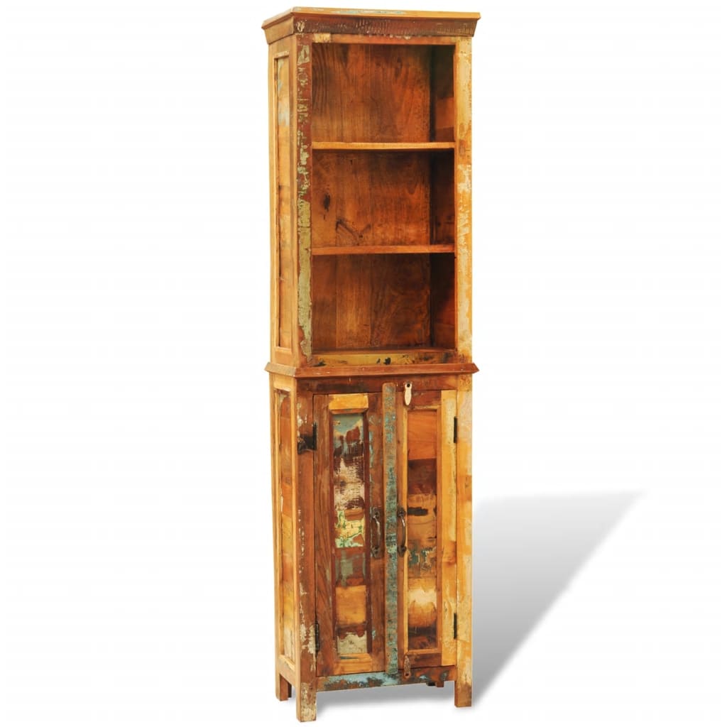 vidaXL Bücherregal Altholz Massivholz Vintage