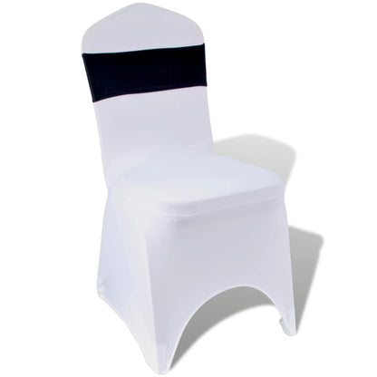 25 x Stuhlschleifen Stretch Schleifenbänder + Diamant Schnalle schwarz