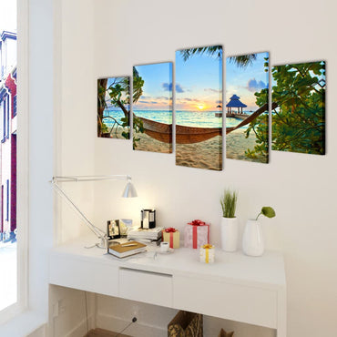 Bilder Dekoration Set Hängematte 100 x 50 cm