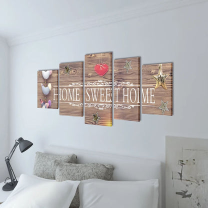 Tableaux décoration Set Home Sweet Home 100 x 50 cm