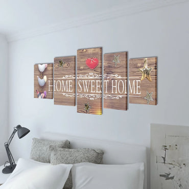 Bilder Dekoration Set Home Sweet Home 200 x 100 cm