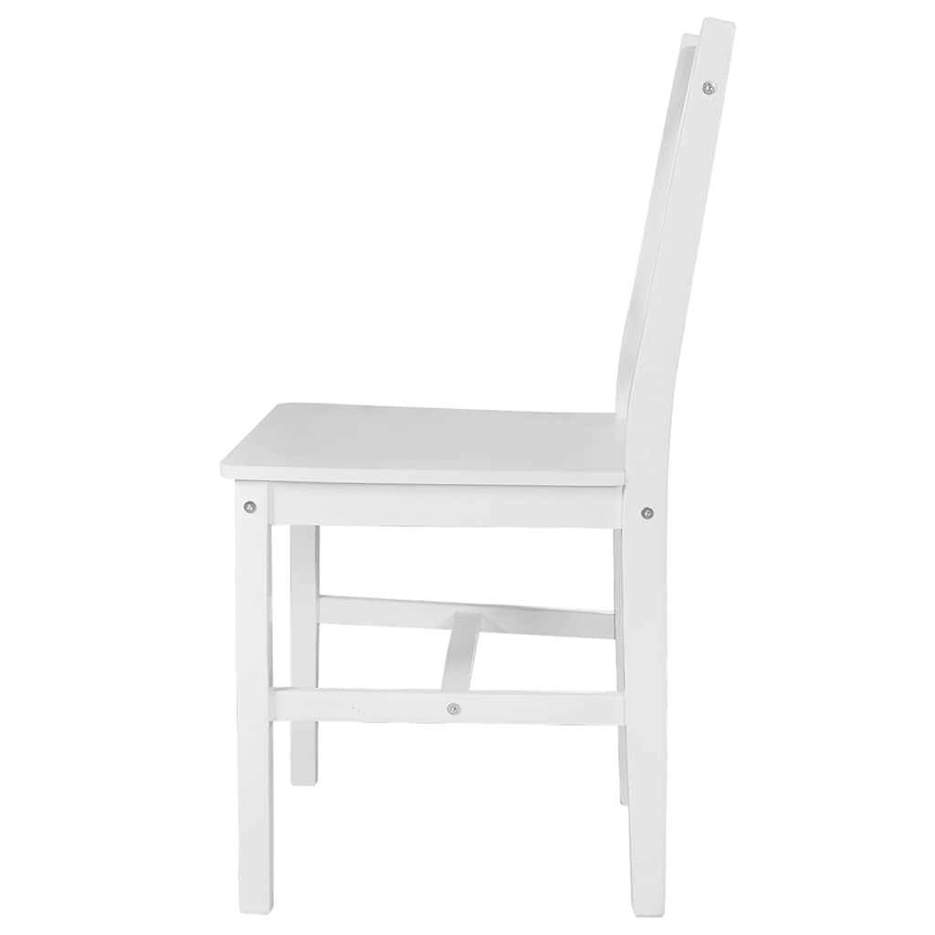 vidaXL Esszimmerstühle 4 Stk. Weiß Kiefernholz
