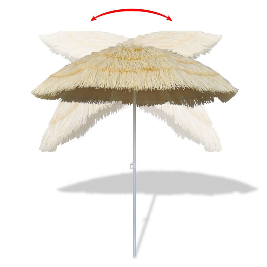 Parasol de plage inclinable style hawaïen vidaXL
