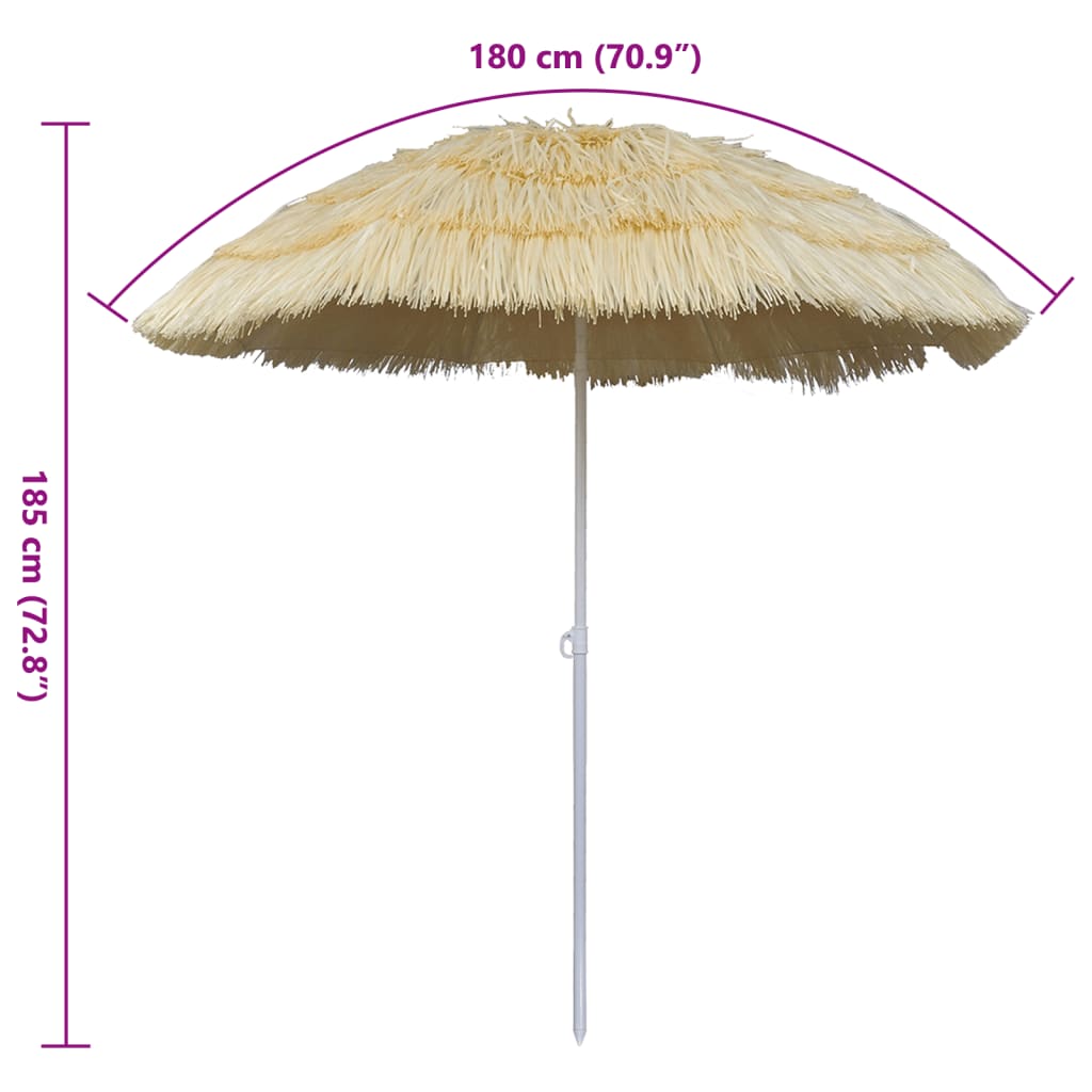 Parasol de plage inclinable style hawaïen vidaXL