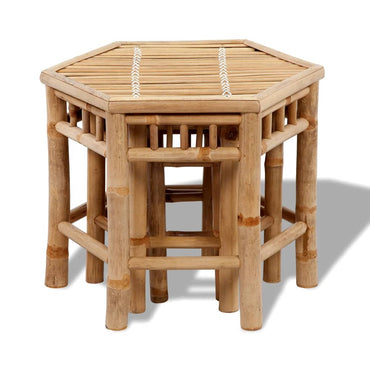 vidaXL Gartenhocker 3 Stk. Bambus