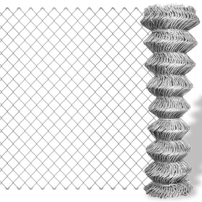 vidaXL Grillage Acier galvanisé 25×1,5 m Argenté