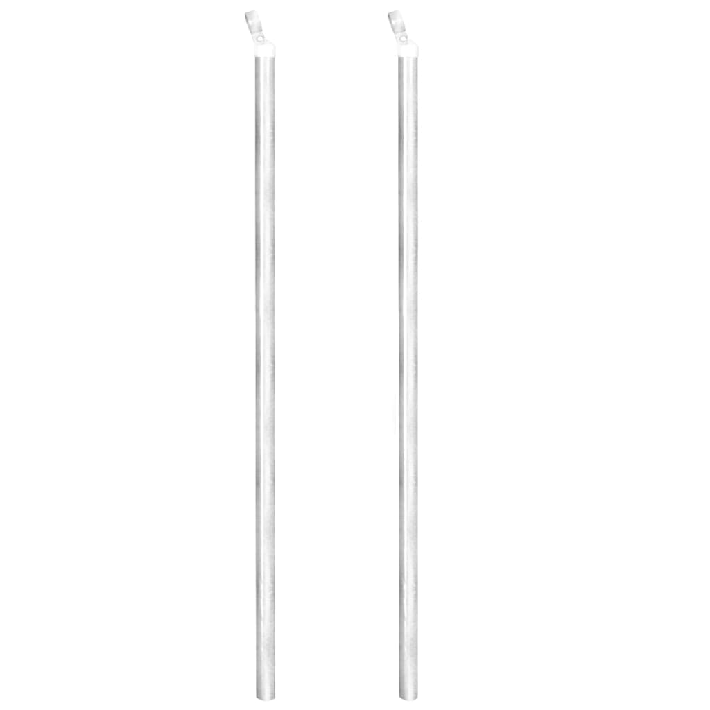 vidaXL Grillage avec poteaux Acier galvanisé 25x0,8 m Argenté