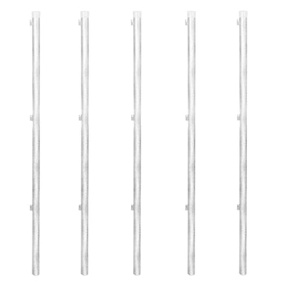 vidaXL Clôture grillagée avec poteaux, douilles de terre, acier galvanisé 15x0,8m