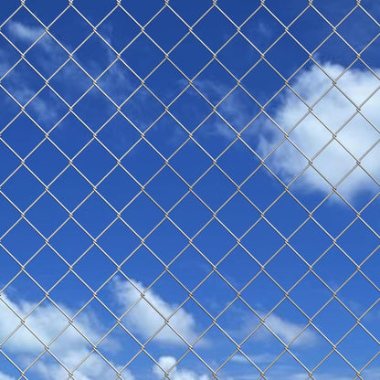 vidaXL Maschendrahtzaun Pfosten Bodenhülsen Stahl Verzinkt 15x1,5 m