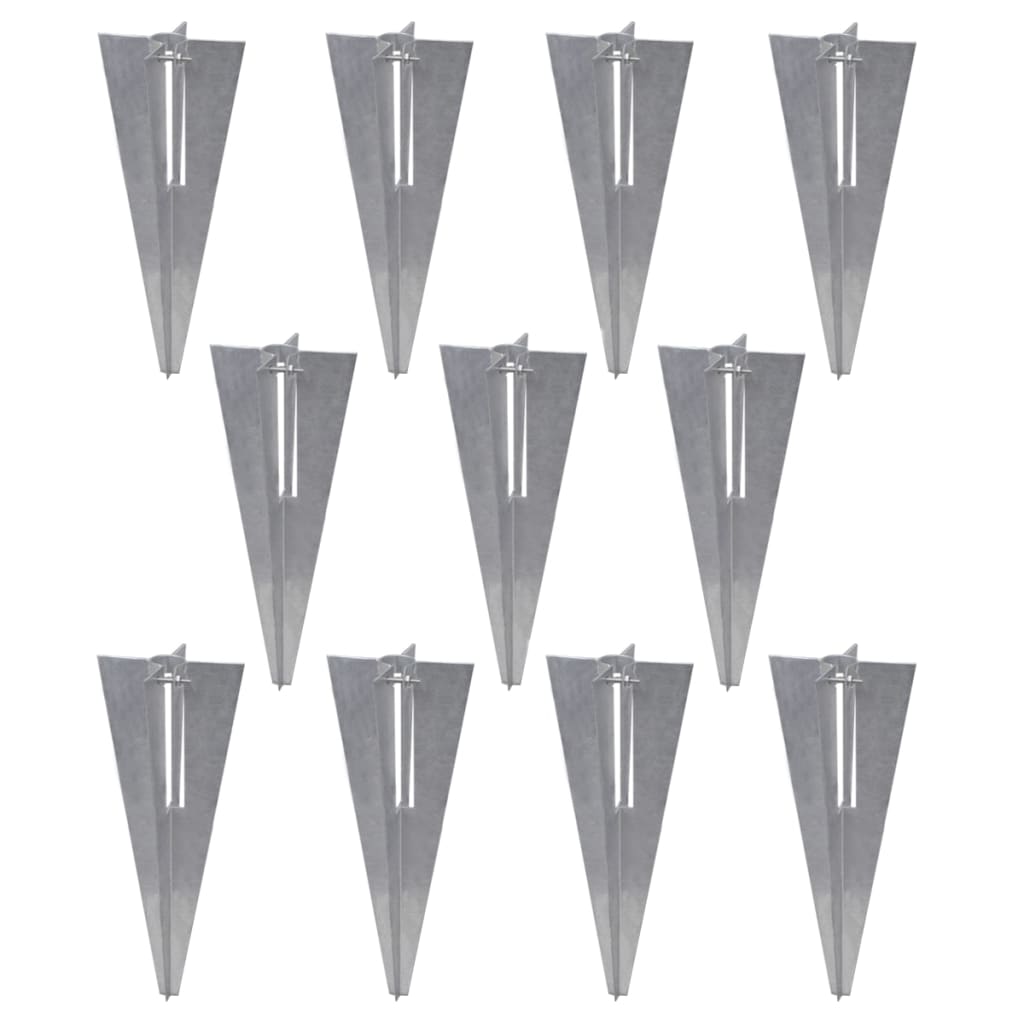 vidaXL Clôture à mailles de chaîne Poteaux douilles de sol Acier Galvanisé 25x1,25 m