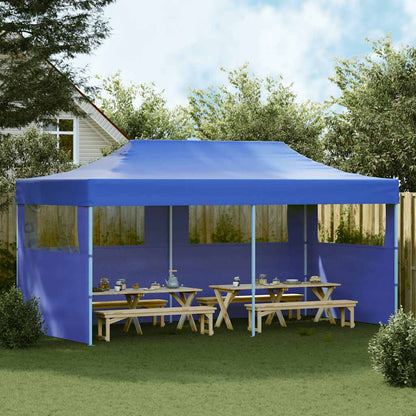 Pop-Up-Partyzelt Faltbar Blau 3×6 m