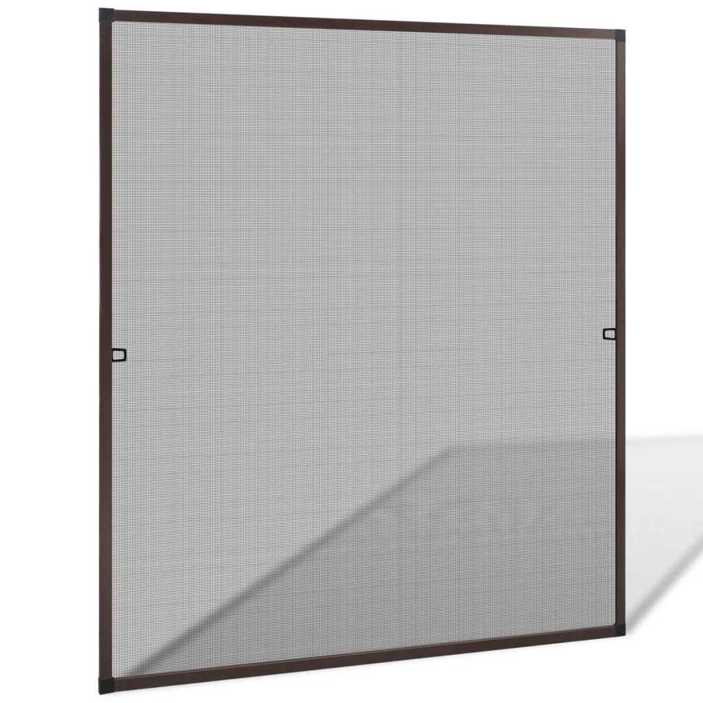 Insektengitter für Fenster 130 x 150 cm braun