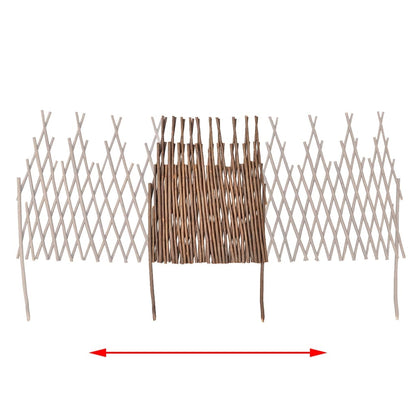vidaXL Weiden-Spalierzaun 5-tlg. 170x37 cm