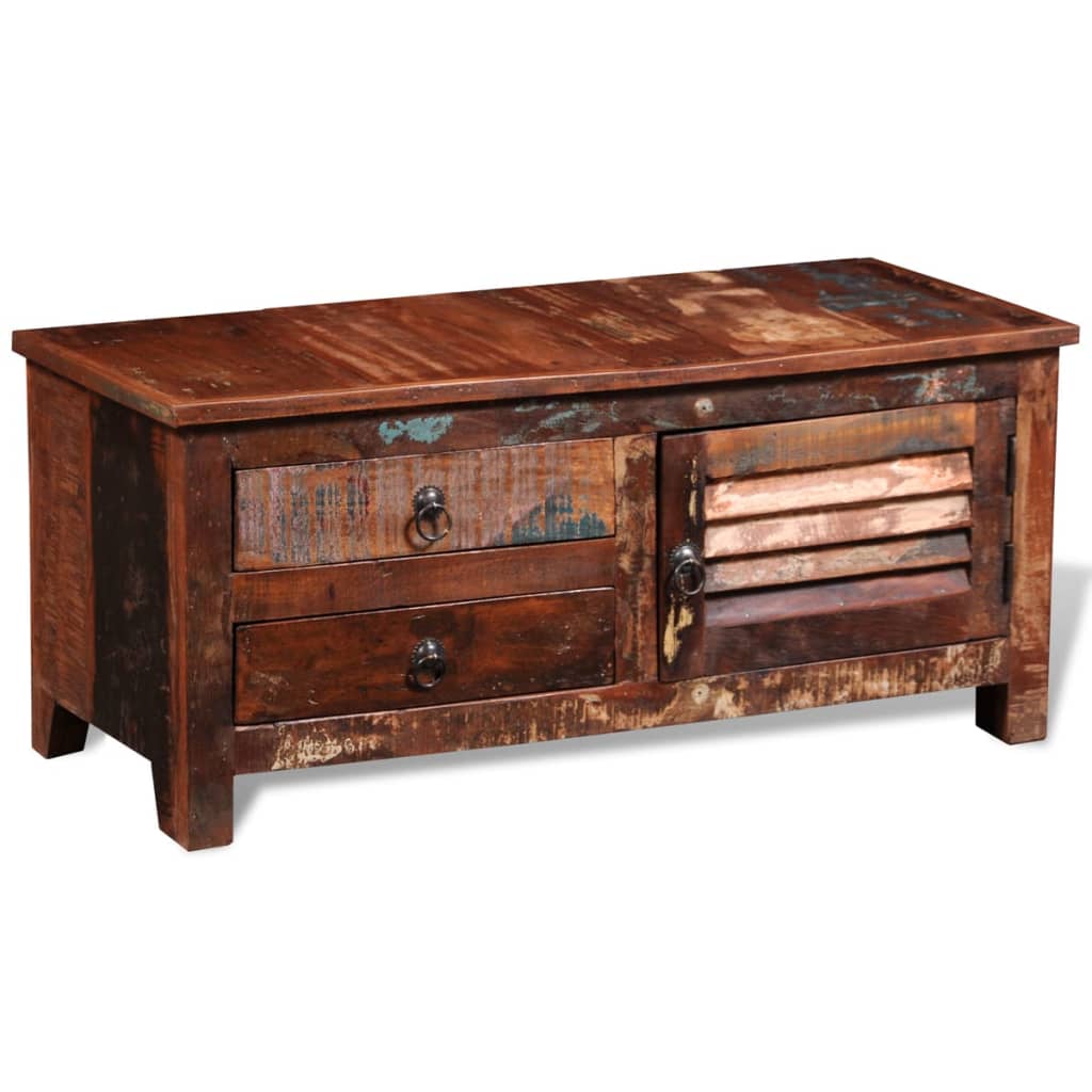 vidaXL TV-Schrank Altholz Massiv