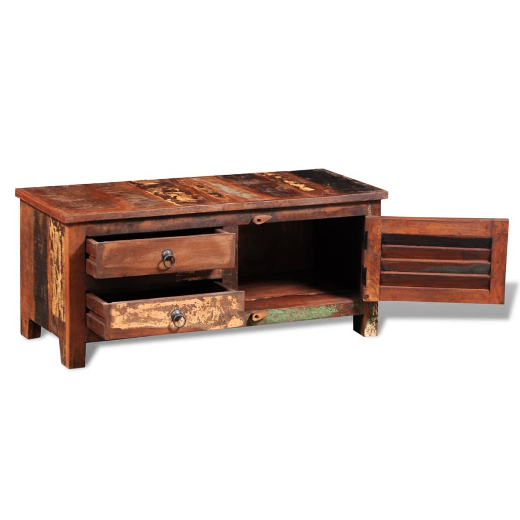 vidaXL TV-Schrank Altholz Massiv