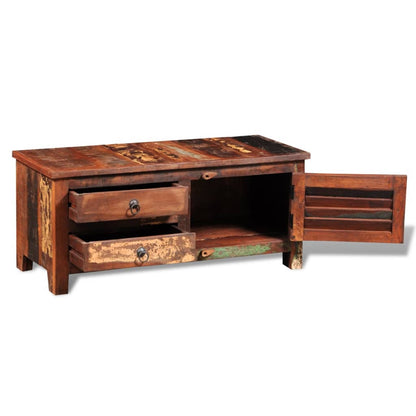 vidaXL TV-Schrank Altholz Massiv