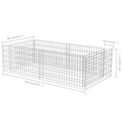 vidaXL Jardinière Gabion 180×90×50 cm