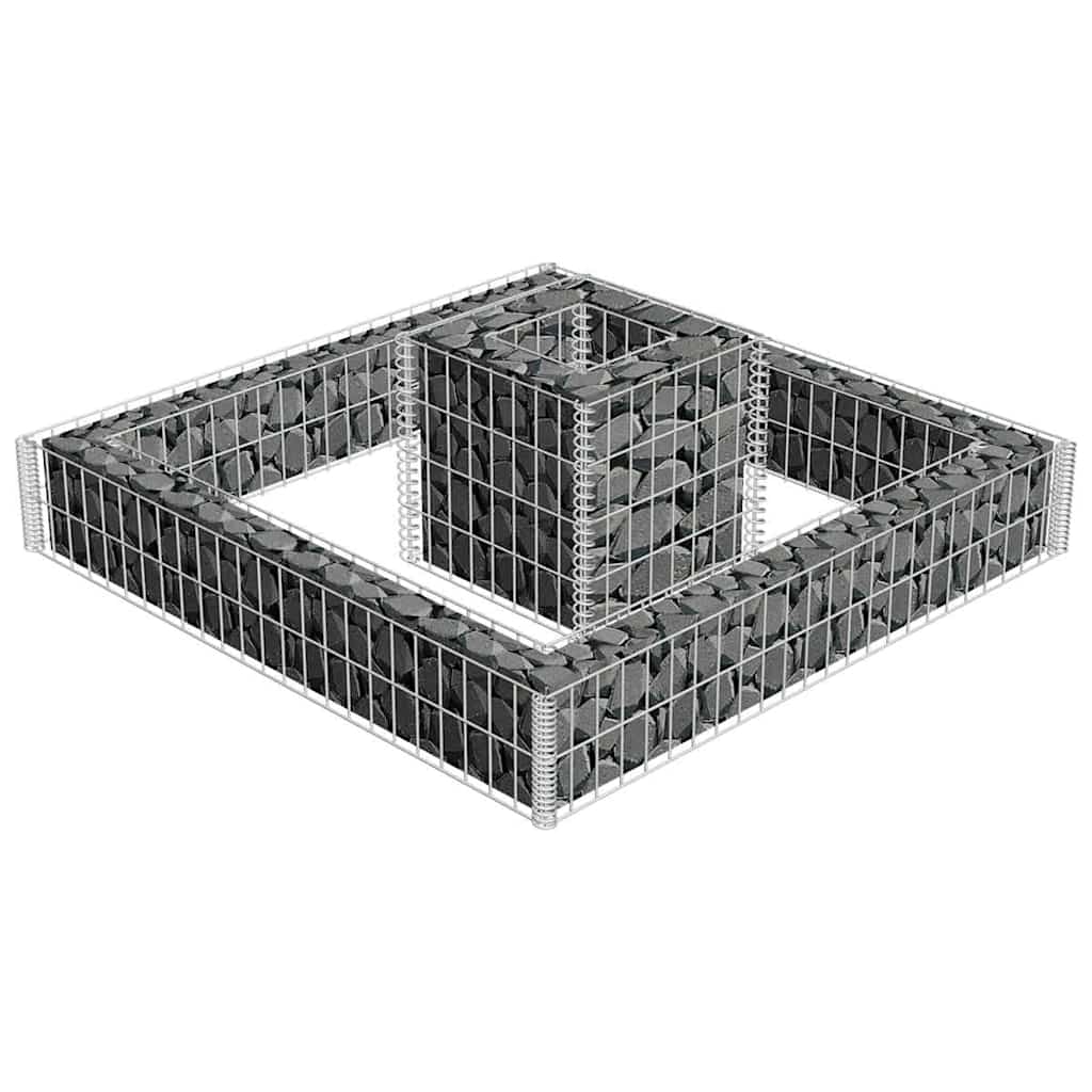 vidaXL Jardinière gabion Treillis métallique galvanisé