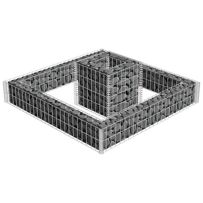 vidaXL Jardinière gabion Treillis métallique galvanisé