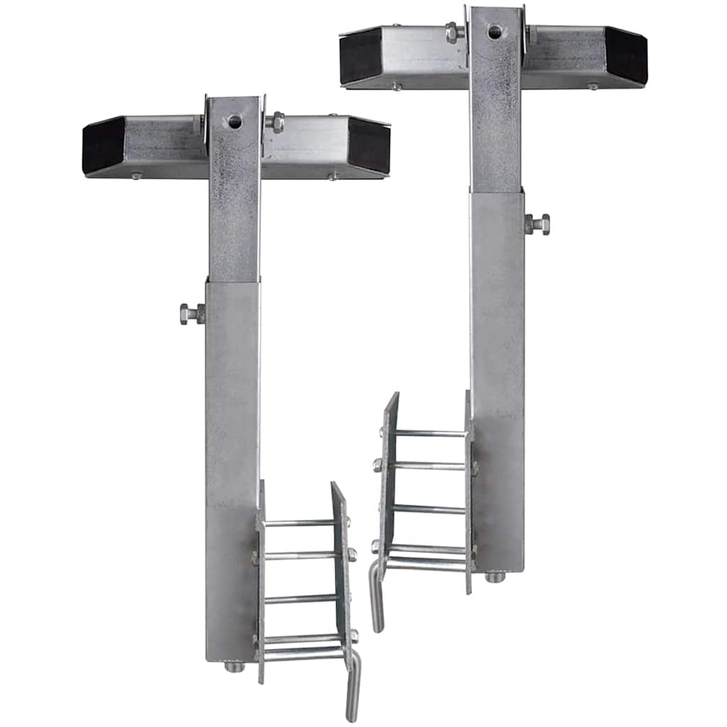 vidaXL Bootstrailer-Stützen Vollgummi 2er-Set 63 - 88 cm