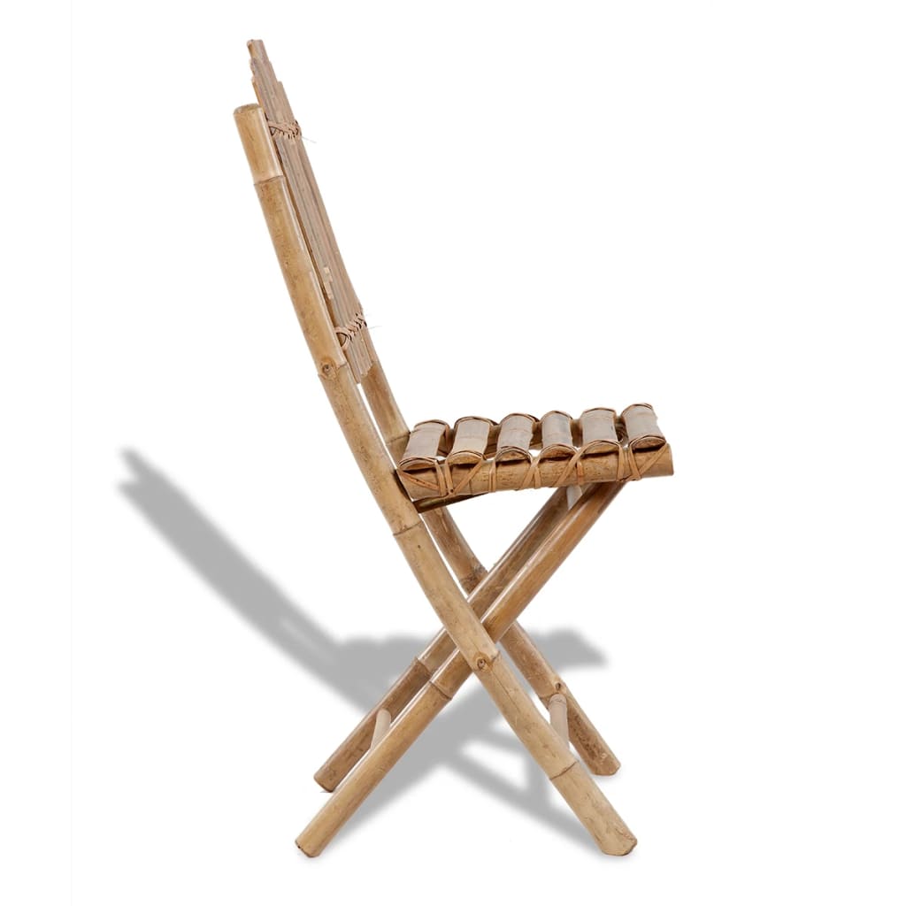 vidaXL Gartenstühle Bambus 4 Stk.