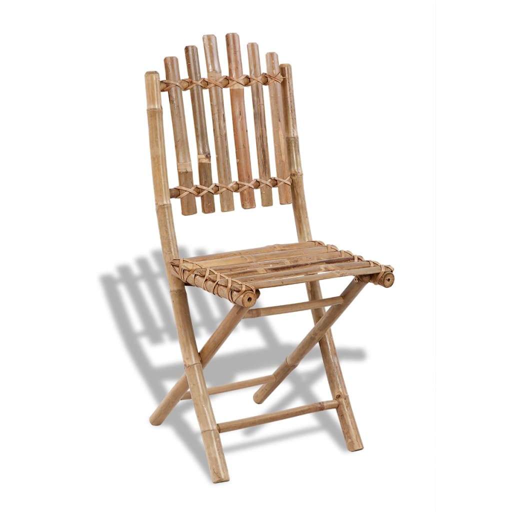 vidaXL Gartenstühle Bambus 4 Stk.