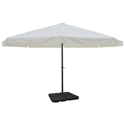 vidaXL Parasol en aluminium support de parasol portable blanc