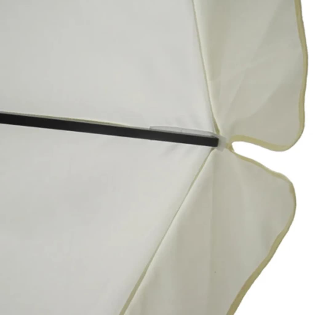 vidaXL Parasol en aluminium support de parasol portable blanc