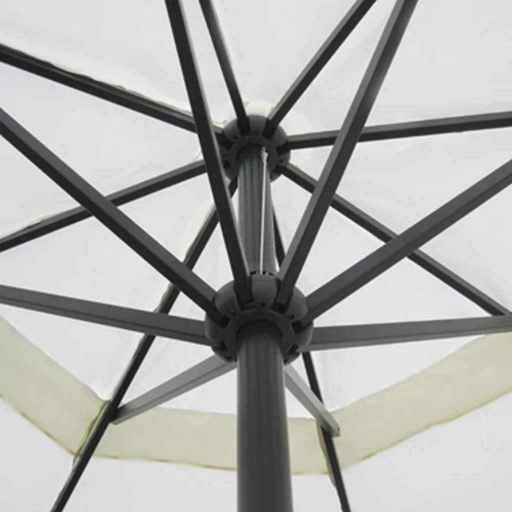 vidaXL Parasol en aluminium support de parasol portable blanc
