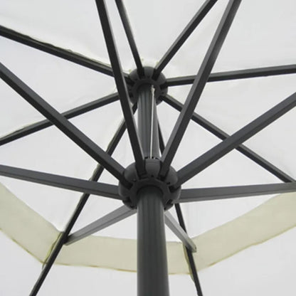 vidaXL Parasol en aluminium support de parasol portable blanc