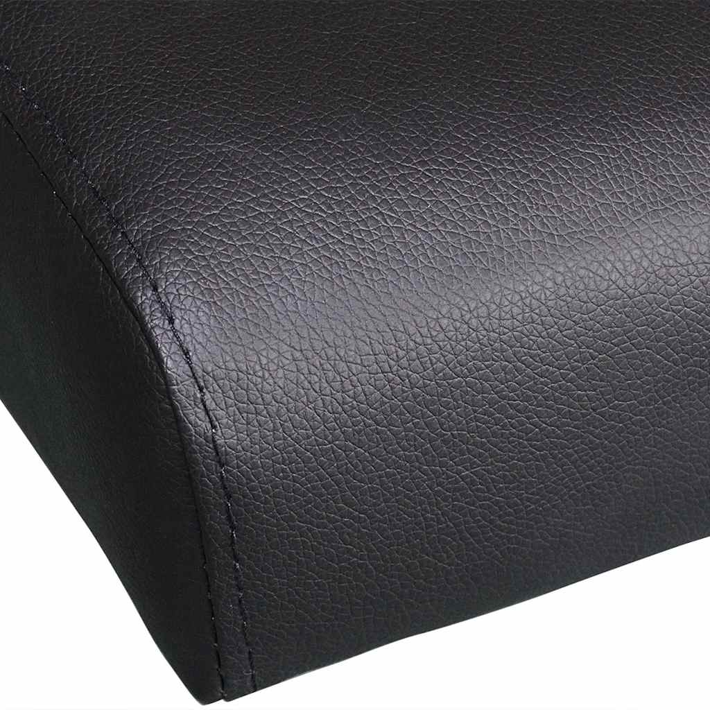 vidaXL Schlafsofa mit 2 Kissen Kunstleder Ausziehbar Schwarz
