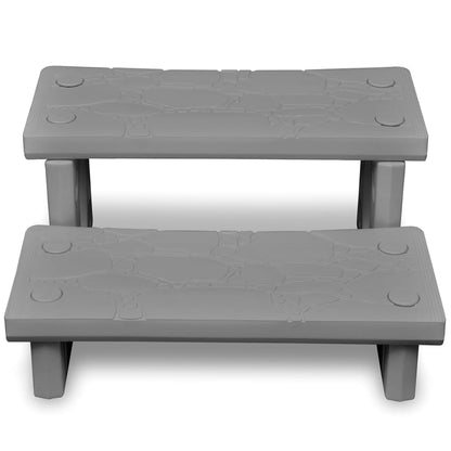 Graue Spa-Treppe