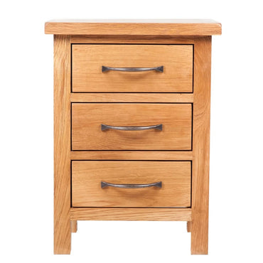 vidaXL Table de chevet avec 3 tiroirs 40x30x54 cm Bois de chêne massif
