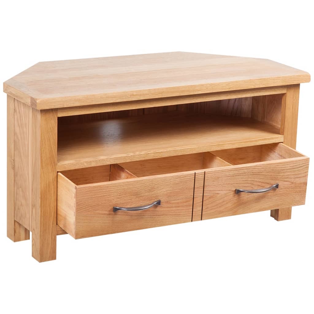 TV-Schrank mit Schublade 88x42x46 cm Massivholz Eiche