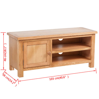 vidaXL TV-Schrank 103x36x46 cm Massivholz Eiche