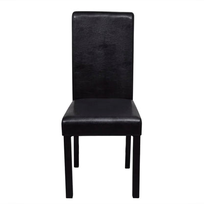 vidaXL Esszimmerstühle 4 Stk. Schwarz Kunstleder