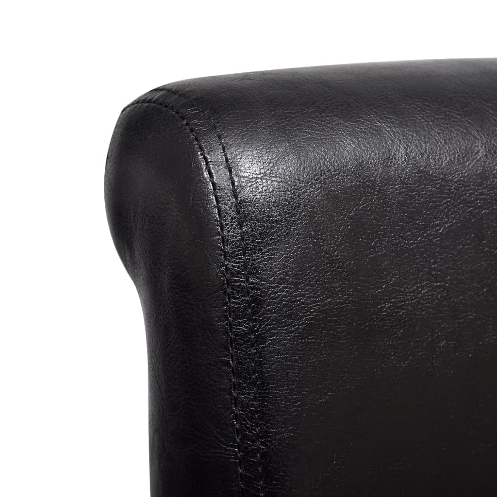 vidaXL Esszimmerstühle 4 Stk. Schwarz Kunstleder