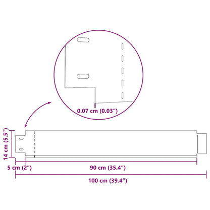vidaXL Flexible Rasenkante 20-er Set Verzinkter Stahl 100x14 cm