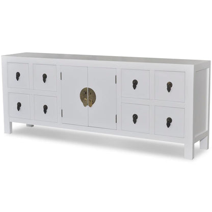 vidaXL Sideboard Holz Asiatisches Design 8 Schubladen 2 Türen