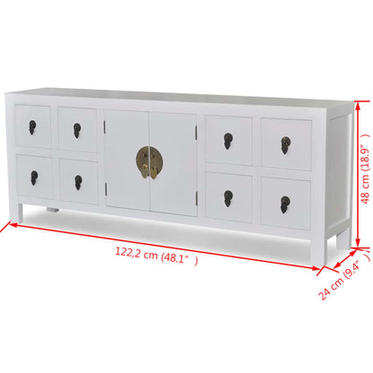 vidaXL Sideboard Holz Asiatisches Design 8 Schubladen 2 Türen
