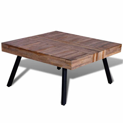 vidaXL Couchtisch Quadratisch Altholz Teak