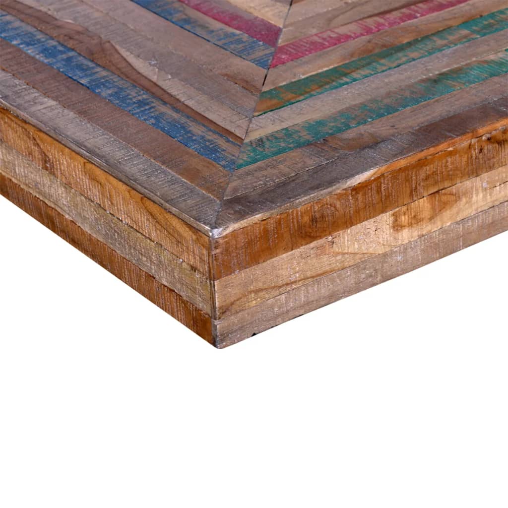 vidaXL Couchtisch mit V-Beinen Altholz Teak