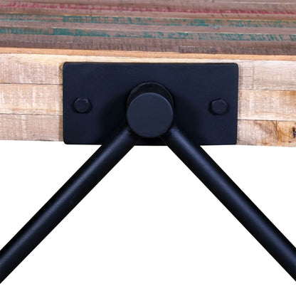 vidaXL Couchtisch mit V-Beinen Altholz Teak