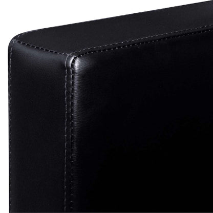 vidaXL L-förmiges Sofa 3-Sitzer Kunstleder Schwarz