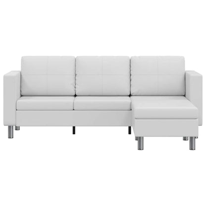 vidaXL Modulsofa 3-Sitzer Kunstleder Weiß