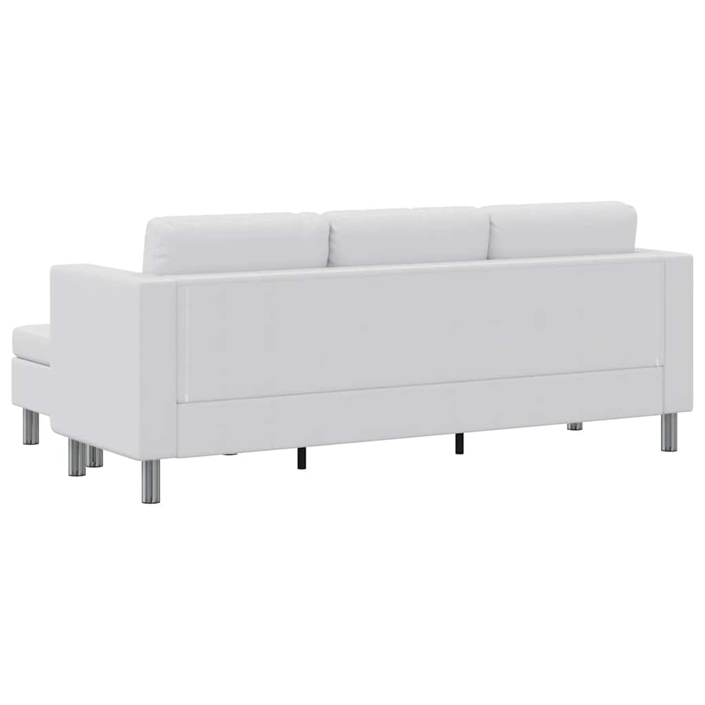 vidaXL Modulsofa 3-Sitzer Kunstleder Weiß
