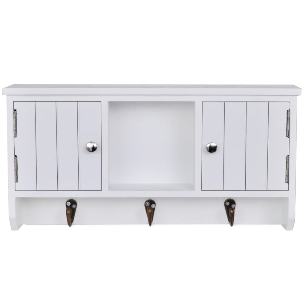 vidaXL Wandschrank für Schlüssel mit Türen und Haken